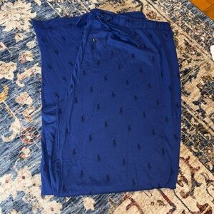 POLO Ralph Lauren Logo Sleepwear Drawstring Bottoms/Pajamas/PJs/Pants Blue XL